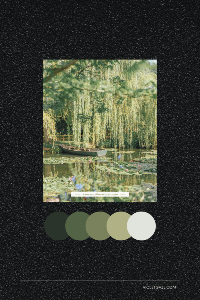 cottagecore color palette greens