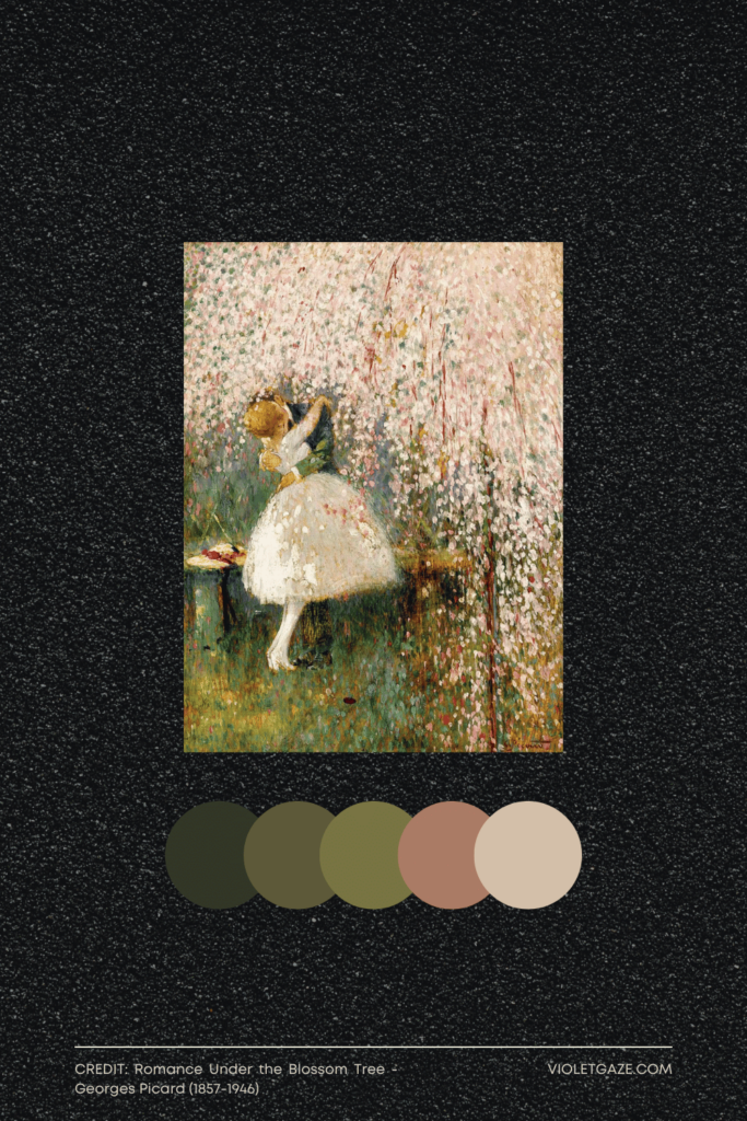 blossom tree minimalist color palette