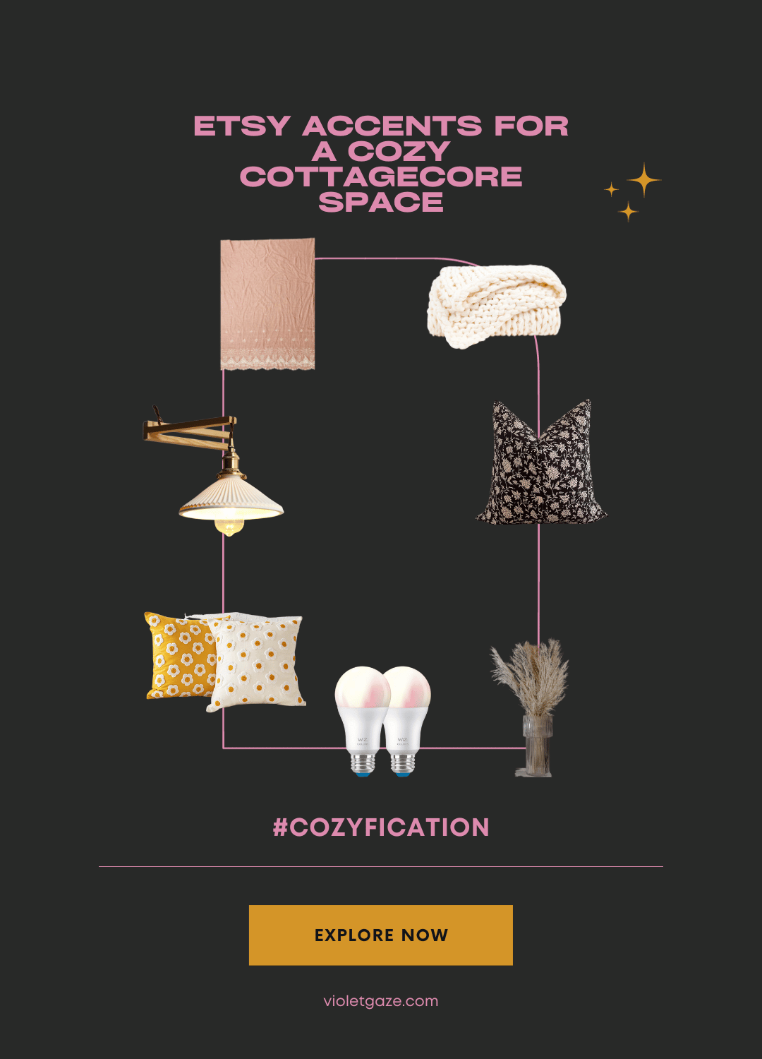 etsy accents for cozy cottagecore space product roundup