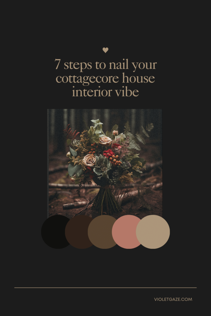 cottagecore color palette flowers in forest