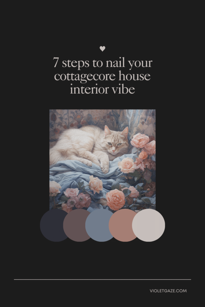 cottagecore color palette cat on bed pastels