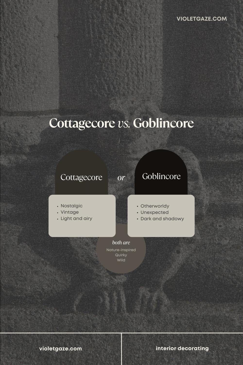 cottagecore vs. goblincore comparison