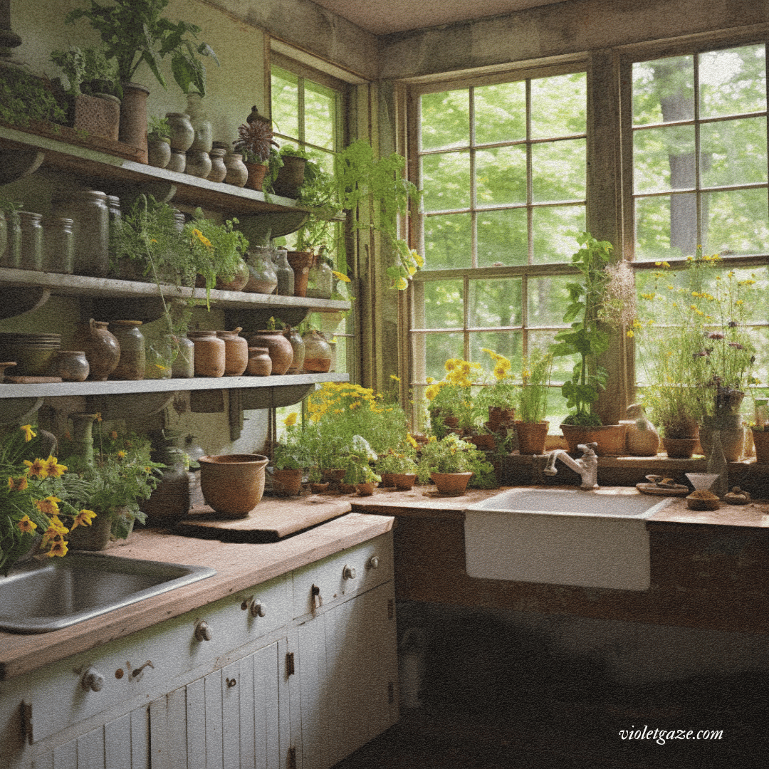 honeycore cottagecore kitchen