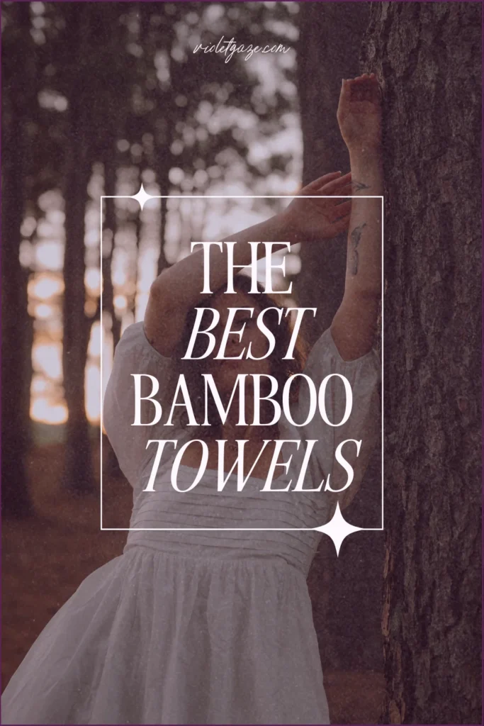 the best bamboo towel girl wearing white dress outside