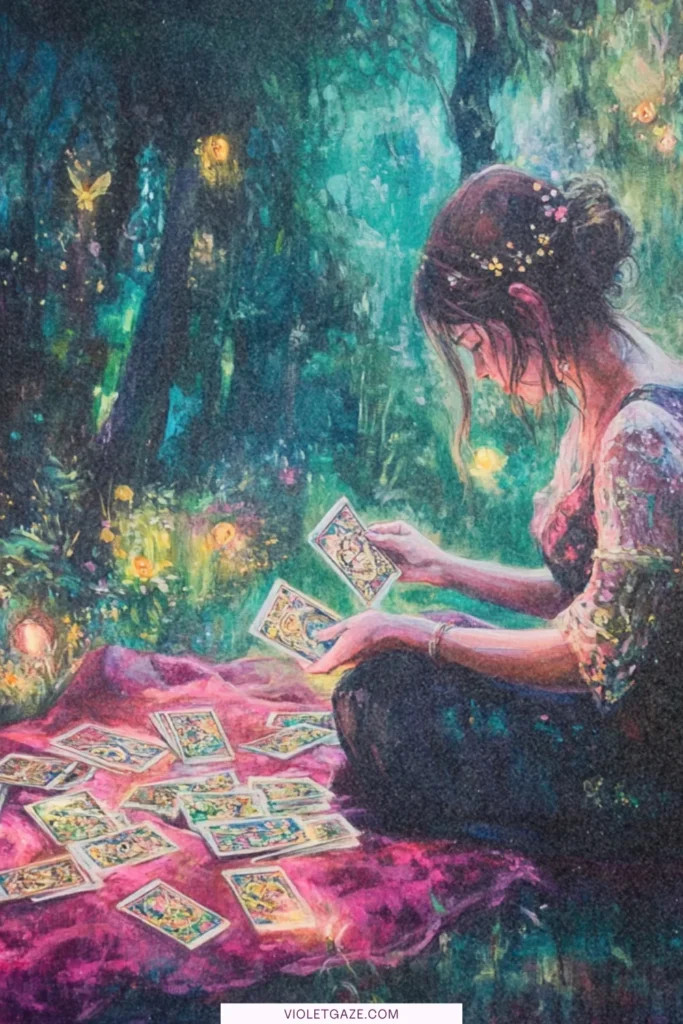 Creative income streams woman with cards