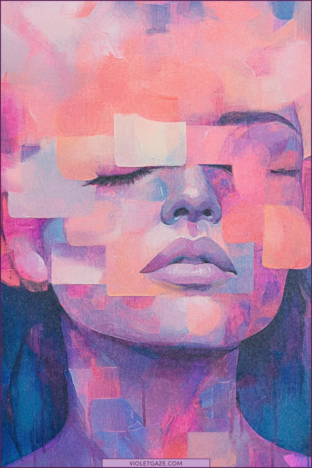 Woman piecing together her artistic identity like a constellation