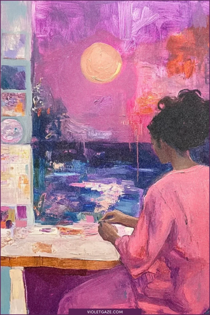 how setting goals can lead to success woman looking at beautiful colors