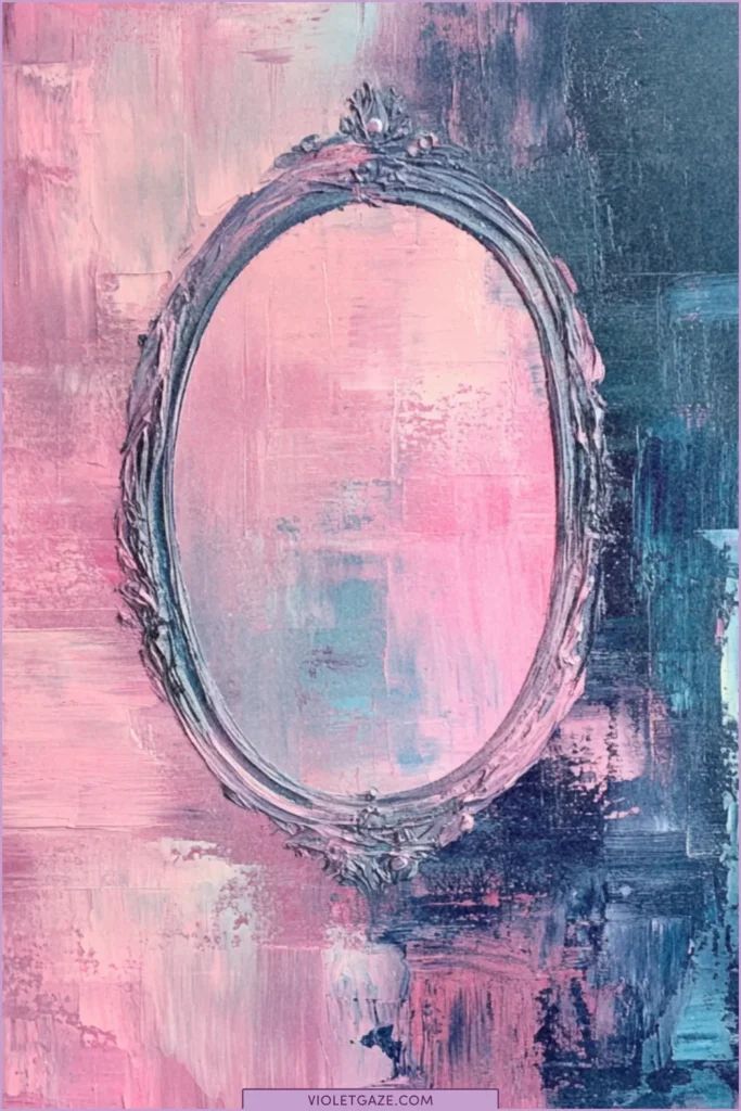 purple and blue mirror
