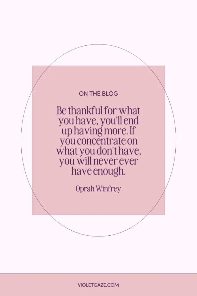 thankful for what you have law of attraction quote